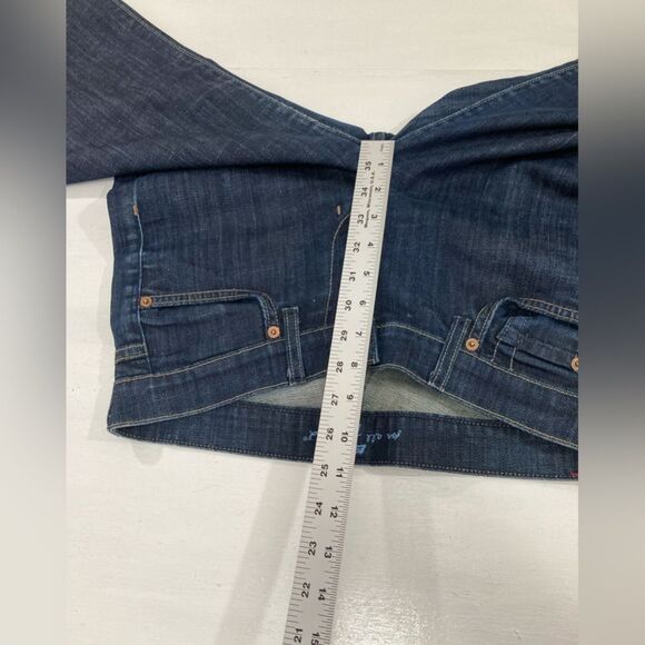 7 For All Mankind Jeans Women’s 28 Blue Denim Dojo Cropped Designer Casual - Picture 11 of 13